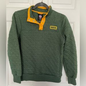 Green Bay Packers Quilted Snap Button Pullover